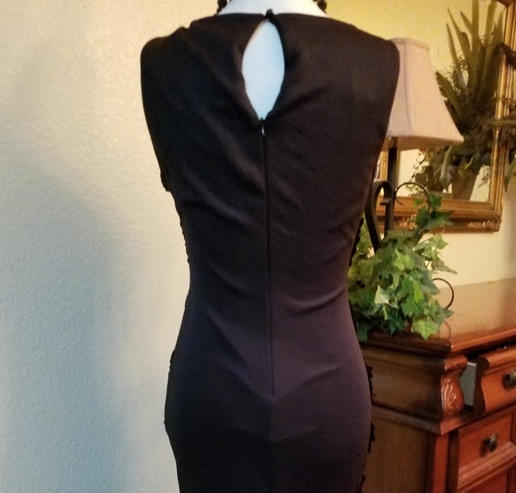 Black and Silver Short Sequin Party Cocktail Dress - Picture 5 of 5